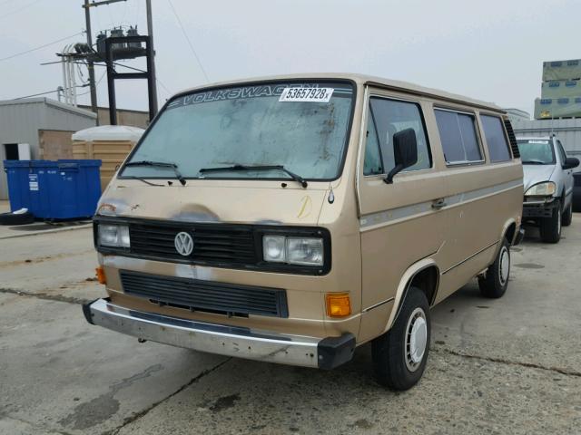 WV2YB0257GH045326 - 1986 VOLKSWAGEN VANAGON BU GOLD photo 2