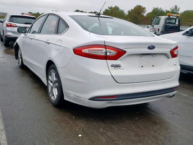 3FA6P0H77DR206113 - 2013 FORD FUSION SE WHITE photo 3