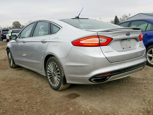 3FA6P0K97ER137130 - 2014 FORD FUSION TIT SILVER photo 3