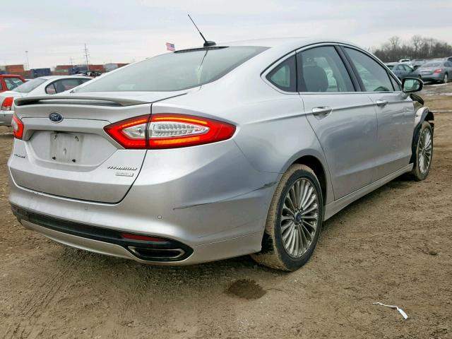 3FA6P0K97ER137130 - 2014 FORD FUSION TIT SILVER photo 4