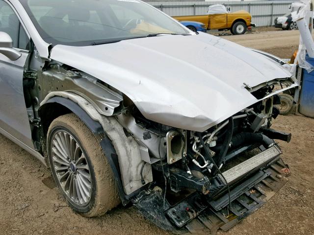 3FA6P0K97ER137130 - 2014 FORD FUSION TIT SILVER photo 9