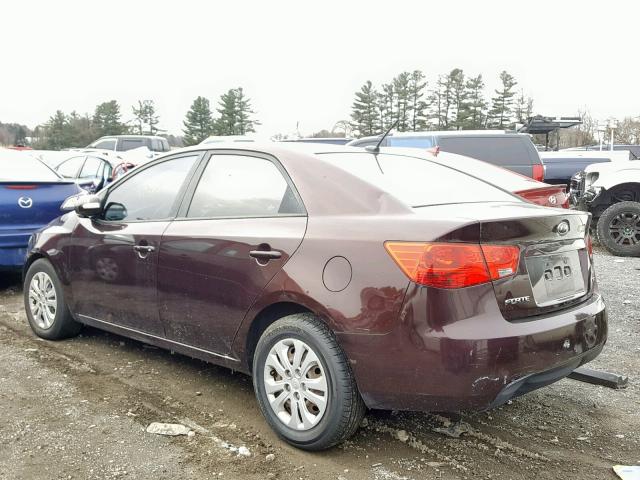 KNAFU4A23A5815509 - 2010 KIA FORTE EX BURGUNDY photo 3