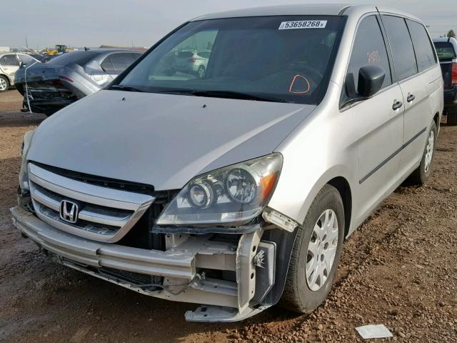 5FNRL38255B127048 - 2005 HONDA ODYSSEY LX SILVER photo 2