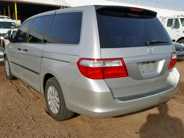 5FNRL38255B127048 - 2005 HONDA ODYSSEY LX SILVER photo 3