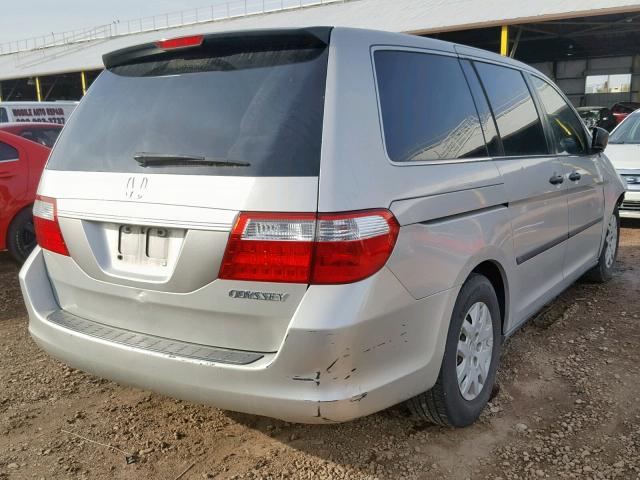 5FNRL38255B127048 - 2005 HONDA ODYSSEY LX SILVER photo 4