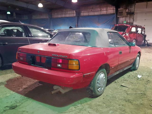 JT5ST62K5K7325864 - 1989 TOYOTA CELICA GT RED photo 4