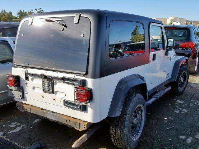 1J4FA64S46P715119 - 2006 JEEP WRANGLER / WHITE photo 4