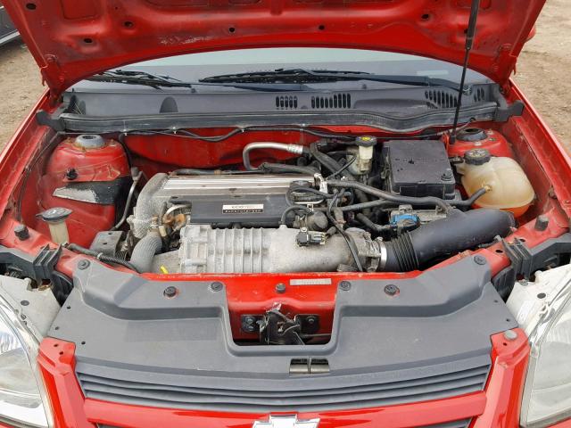 1G1AP12P357579220 - 2005 CHEVROLET COBALT SS RED photo 7