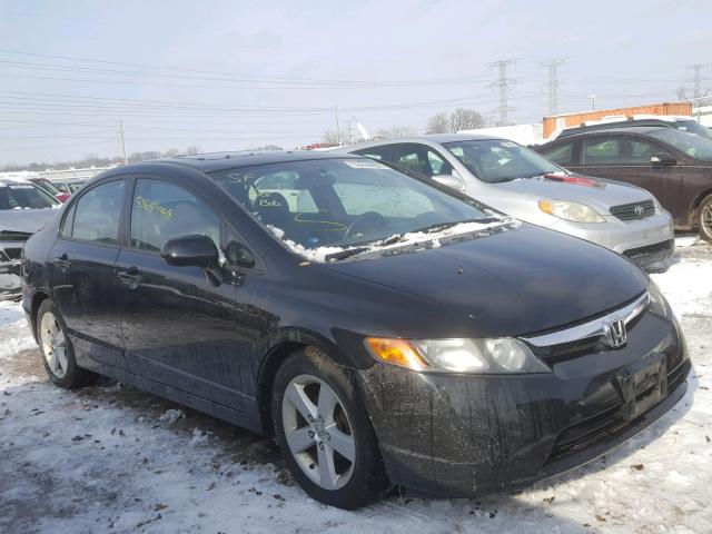 1HGFA16938L050390 - 2008 HONDA CIVIC EXL BLACK photo 1