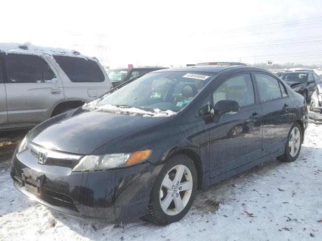 1HGFA16938L050390 - 2008 HONDA CIVIC EXL BLACK photo 2