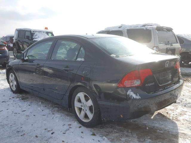 1HGFA16938L050390 - 2008 HONDA CIVIC EXL BLACK photo 3