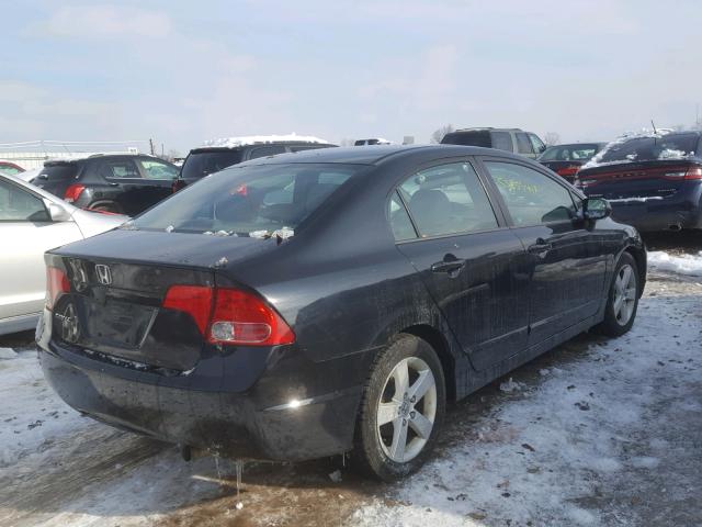 1HGFA16938L050390 - 2008 HONDA CIVIC EXL BLACK photo 4