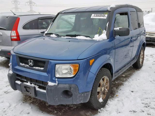 5J6YH27776L015090 - 2006 HONDA ELEMENT EX BLUE photo 2