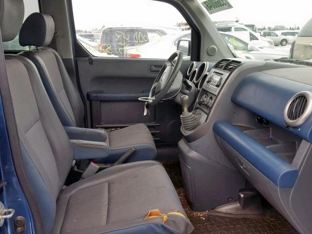 5J6YH27776L015090 - 2006 HONDA ELEMENT EX BLUE photo 5