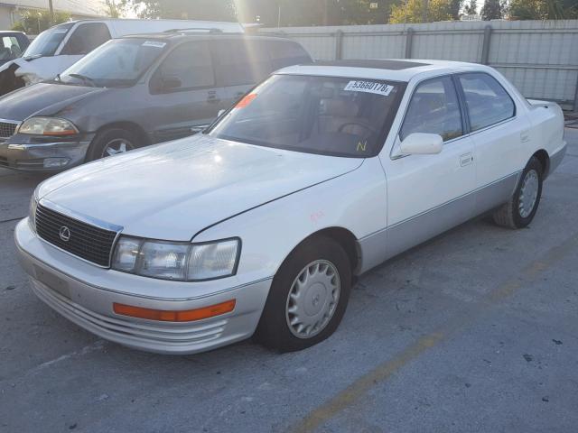 JT8UF11E8M0070690 - 1991 LEXUS LS 400 WHITE photo 2