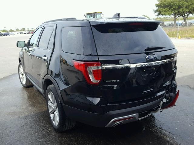 1FM5K8FH9GGB58135 - 2016 FORD EXPLORER L BLACK photo 3