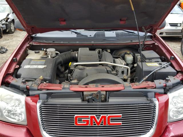 1GKDT13S842365973 - 2004 GMC ENVOY RED photo 7