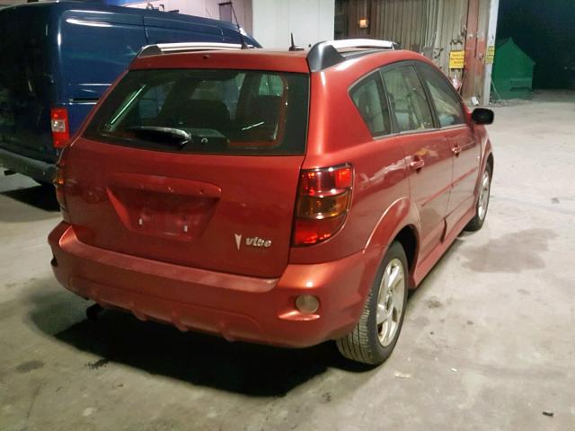 5Y2SL658X6Z438062 - 2006 PONTIAC VIBE RED photo 4