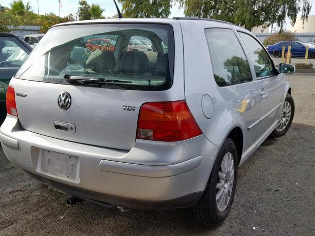 9BWBP61J234057253 - 2003 VOLKSWAGEN GOLF GL TD SILVER photo 4