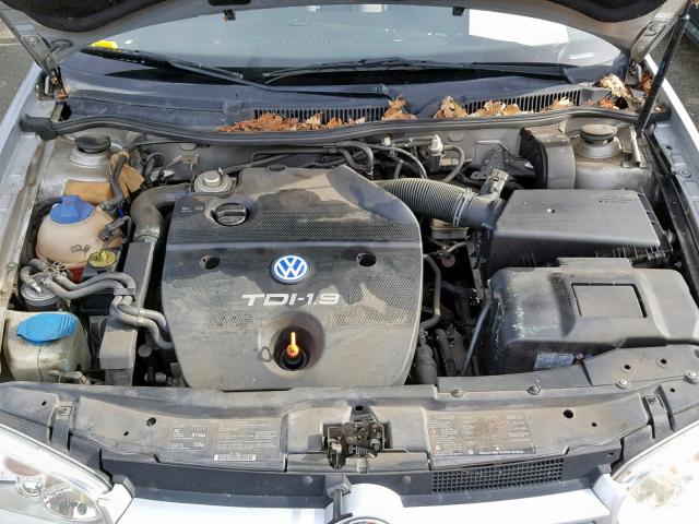 9BWBP61J234057253 - 2003 VOLKSWAGEN GOLF GL TD SILVER photo 7