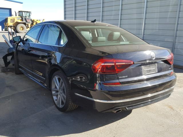 1VWDT7A34HC010628 - 2017 VOLKSWAGEN PASSAT R-L BLACK photo 3