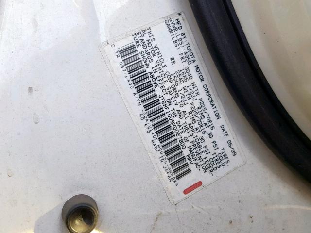 JT6HF10U9X0087800 - 1999 LEXUS RX 300 CREAM photo 10