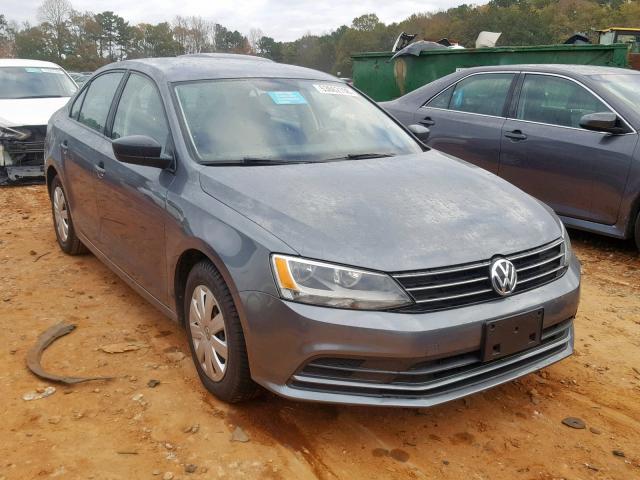 3VW2K7AJXFM343131 - 2015 VOLKSWAGEN JETTA BASE GRAY photo 1