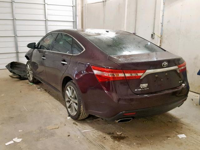 4T1BK1EB7FU176303 - 2015 TOYOTA AVALON XLE BURGUNDY photo 3