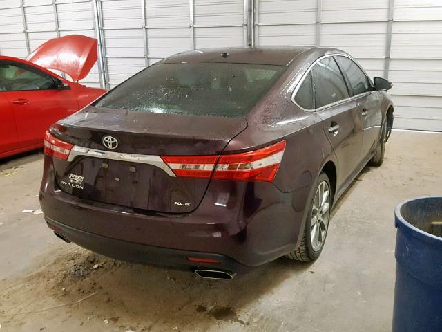 4T1BK1EB7FU176303 - 2015 TOYOTA AVALON XLE BURGUNDY photo 4