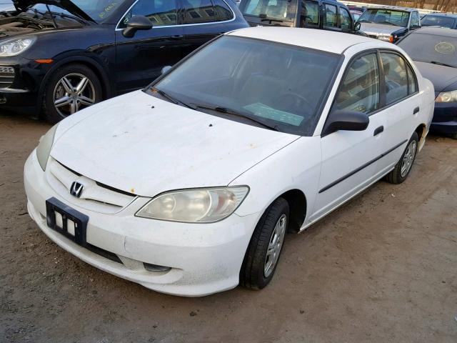 2HGES16384H542280 - 2004 HONDA CIVIC DX V WHITE photo 2