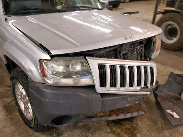 1J4GW48S24C328657 - 2004 JEEP GRAND CHER SILVER photo 9