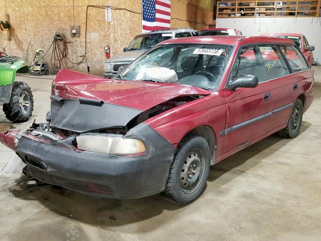 4S3BK4253V7301962 - 1997 SUBARU LEGACY BRI RED photo 2