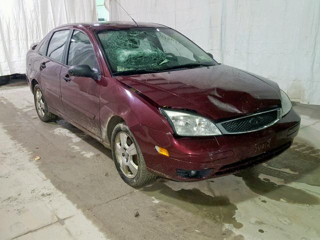 1FAHP34N27W358588 - 2007 FORD FOCUS ZX4 BURGUNDY photo 1