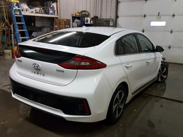 KMHC75LC3HU056204 - 2017 HYUNDAI IONIQ SEL WHITE photo 4