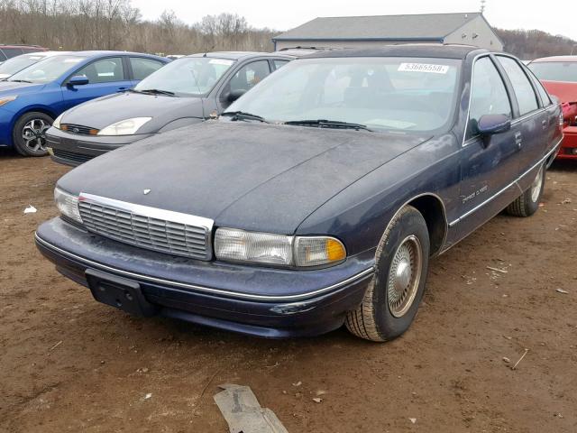 1G1BN53EXMW186592 - 1991 CHEVROLET CAPRICE CL BLUE photo 2