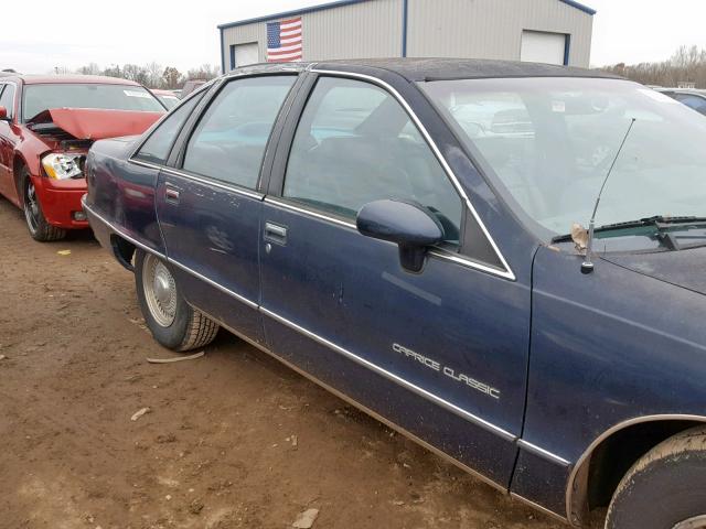 1G1BN53EXMW186592 - 1991 CHEVROLET CAPRICE CL BLUE photo 9