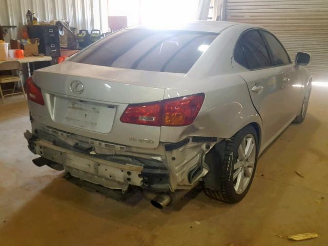 JTHBK262265021806 - 2006 LEXUS IS 250 SILVER photo 4