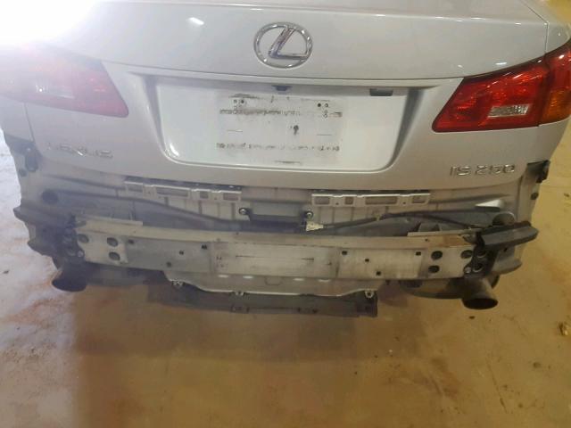 JTHBK262265021806 - 2006 LEXUS IS 250 SILVER photo 9