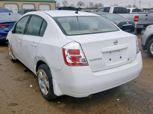 3N1AB61E38L705887 - 2008 NISSAN SENTRA 2.0 WHITE photo 3