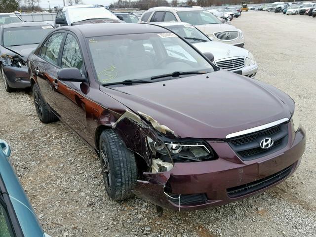 5NPET46C06H127574 - 2006 HYUNDAI SONATA GL BURGUNDY photo 1