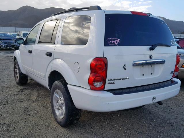 1D4HD48D15F501380 - 2005 DODGE DURANGO SL WHITE photo 3