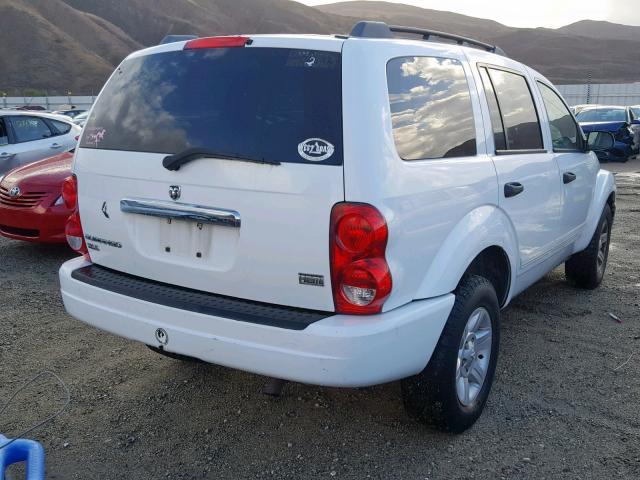 1D4HD48D15F501380 - 2005 DODGE DURANGO SL WHITE photo 4