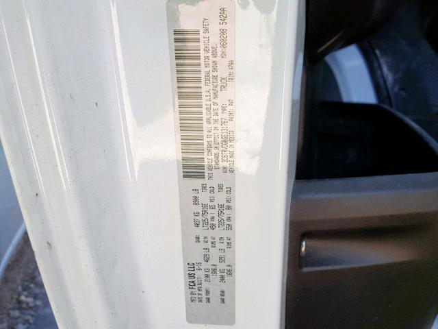 3C6TRVDG0GE131767 - 2016 RAM PROMASTER 白色 照片 10