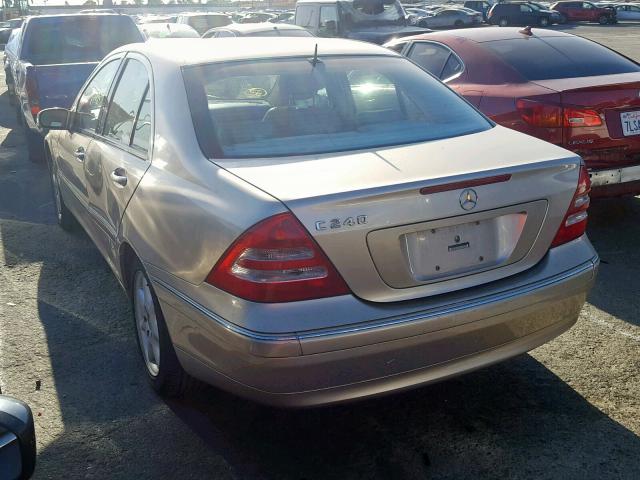 WDBRF61J31F099555 - 2001 MERCEDES-BENZ C 240 GOLD photo 3