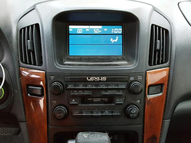 JT6HF10U0Y0125447 - 2000 LEXUS RX 300 SILVER photo 9