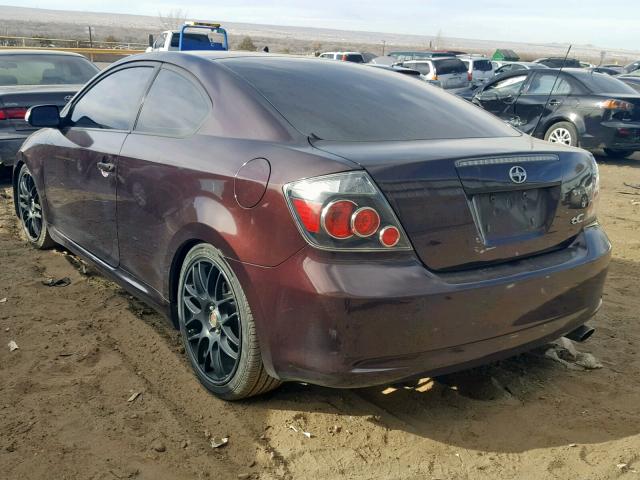 JTKDE167780224500 - 2008 TOYOTA SCION TC 紫色 照片 3