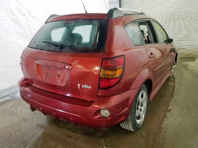 5Y2SL65898Z407856 - 2008 PONTIAC VIBE RED photo 4