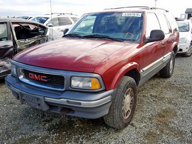 1GKDT13W8S2538634 - 1995 GMC JIMMY RED photo 2