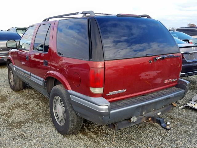 1GKDT13W8S2538634 - 1995 GMC JIMMY RED photo 3