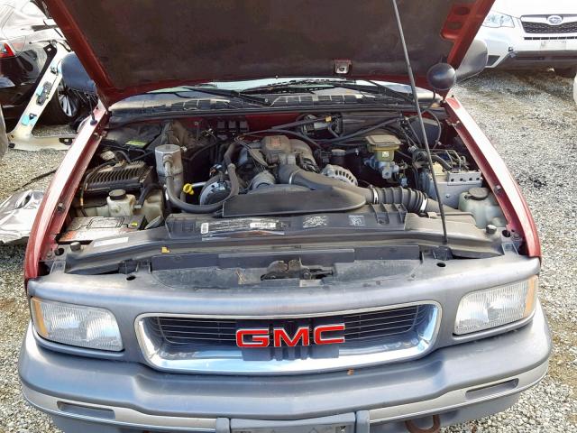 1GKDT13W8S2538634 - 1995 GMC JIMMY RED photo 7